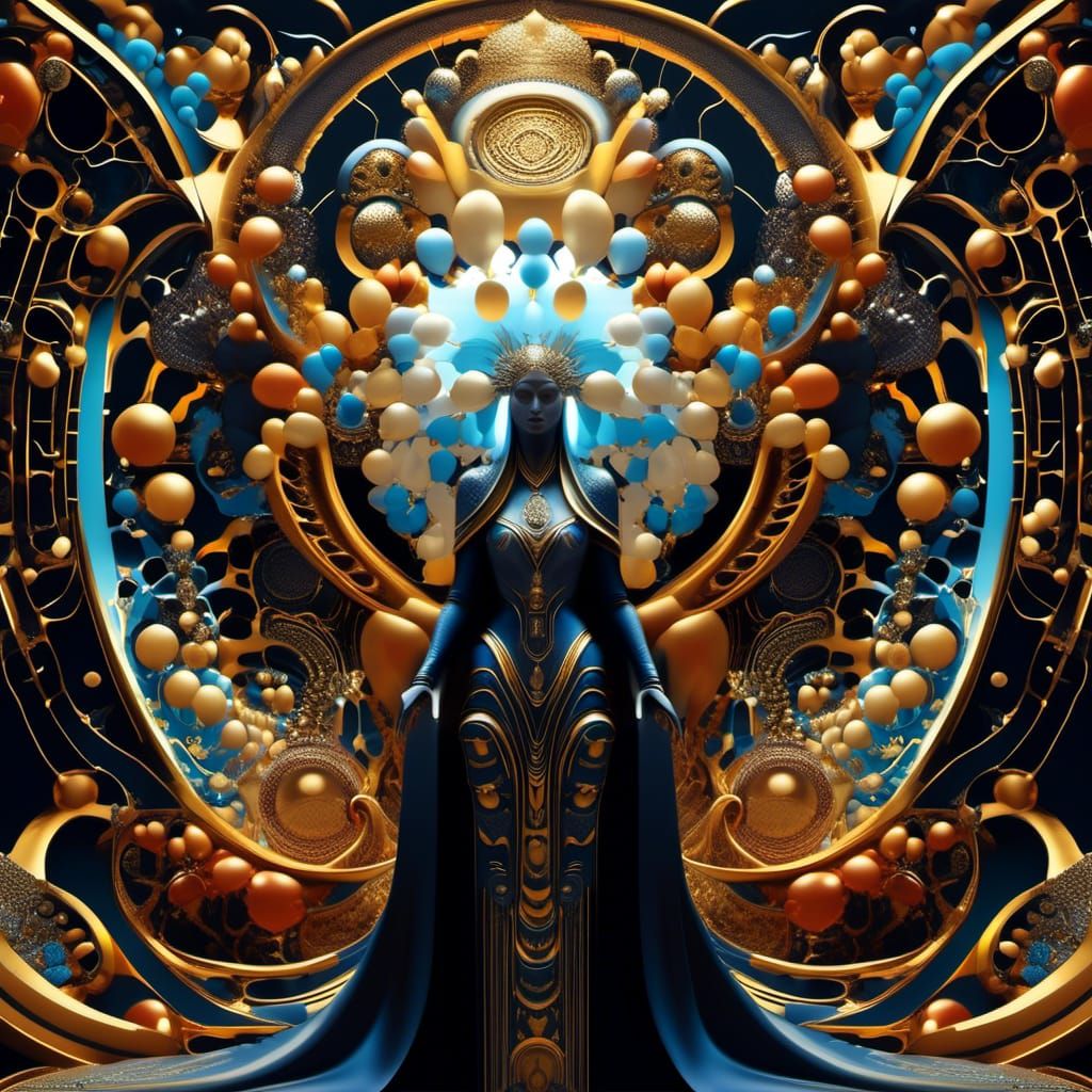 Blue Pleiadian Goddess #3 - AI Generated Artwork - NightCafe Creator