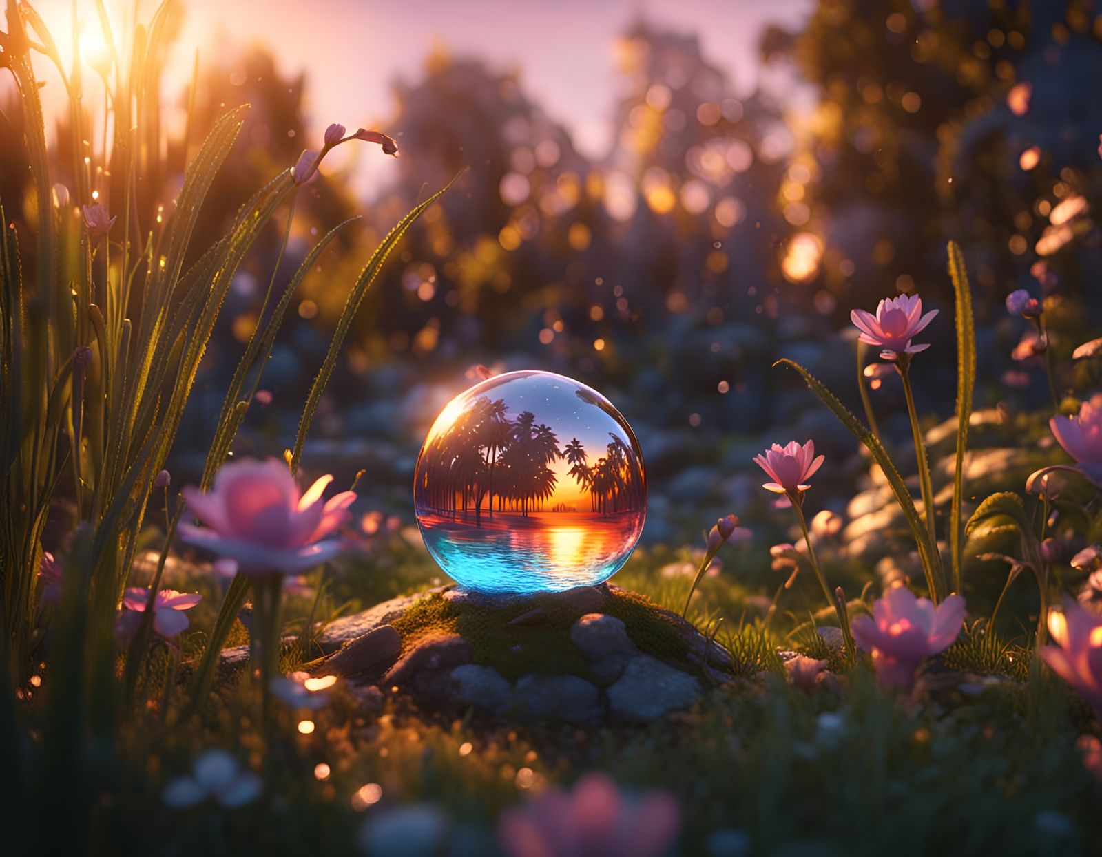 Sunset? Rain drop? Garden? Everything! ❤️