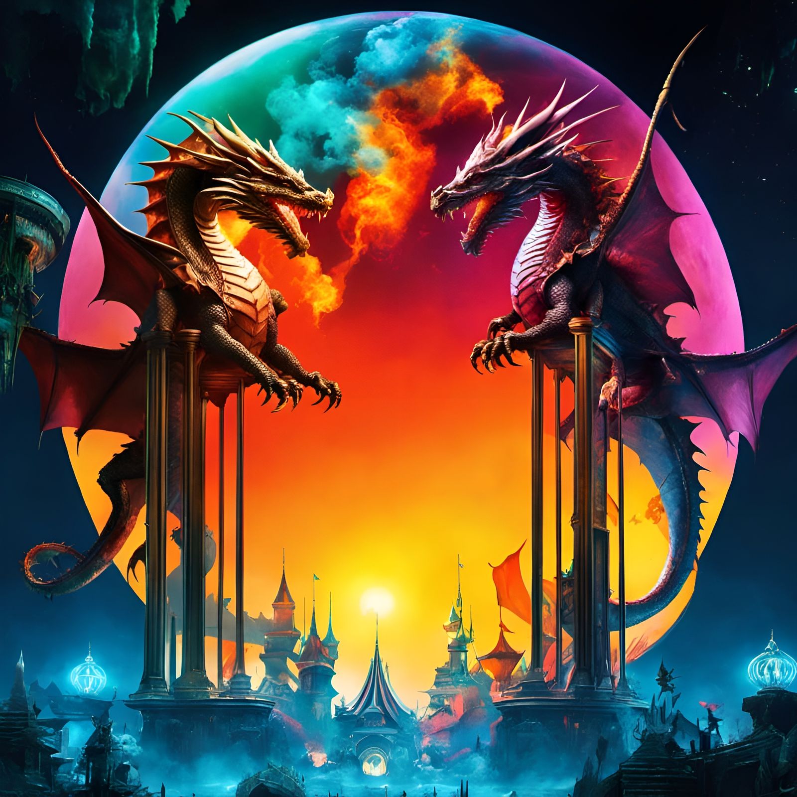 Welcome to Dragons' Land 🐲 - AI Generated Artwork - NightCafe Creator