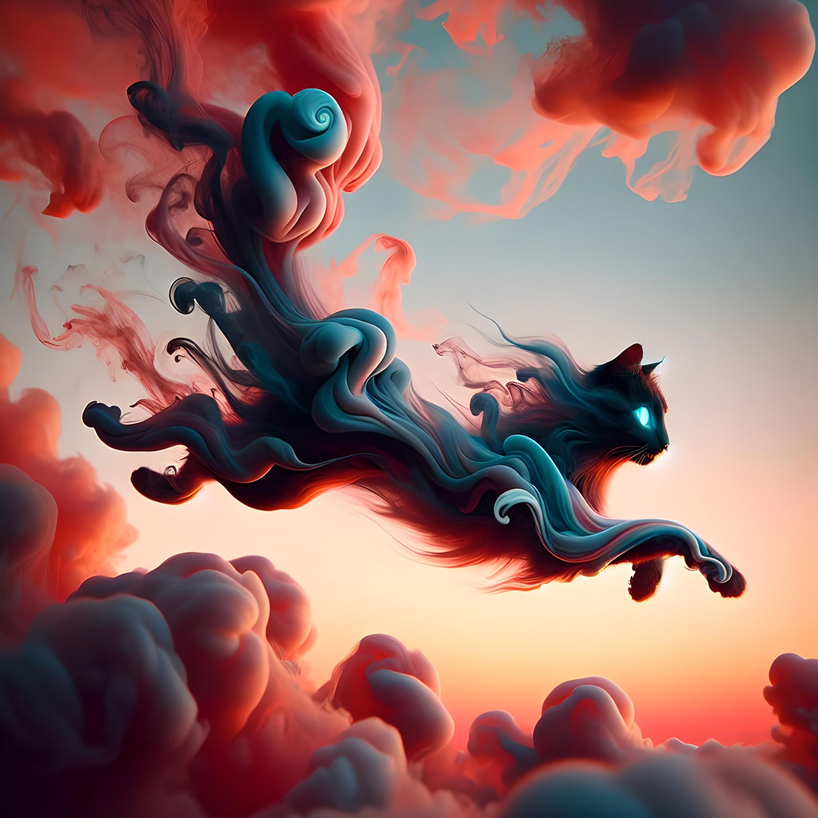 Nimbus the Cat  by @AngryZenMonk