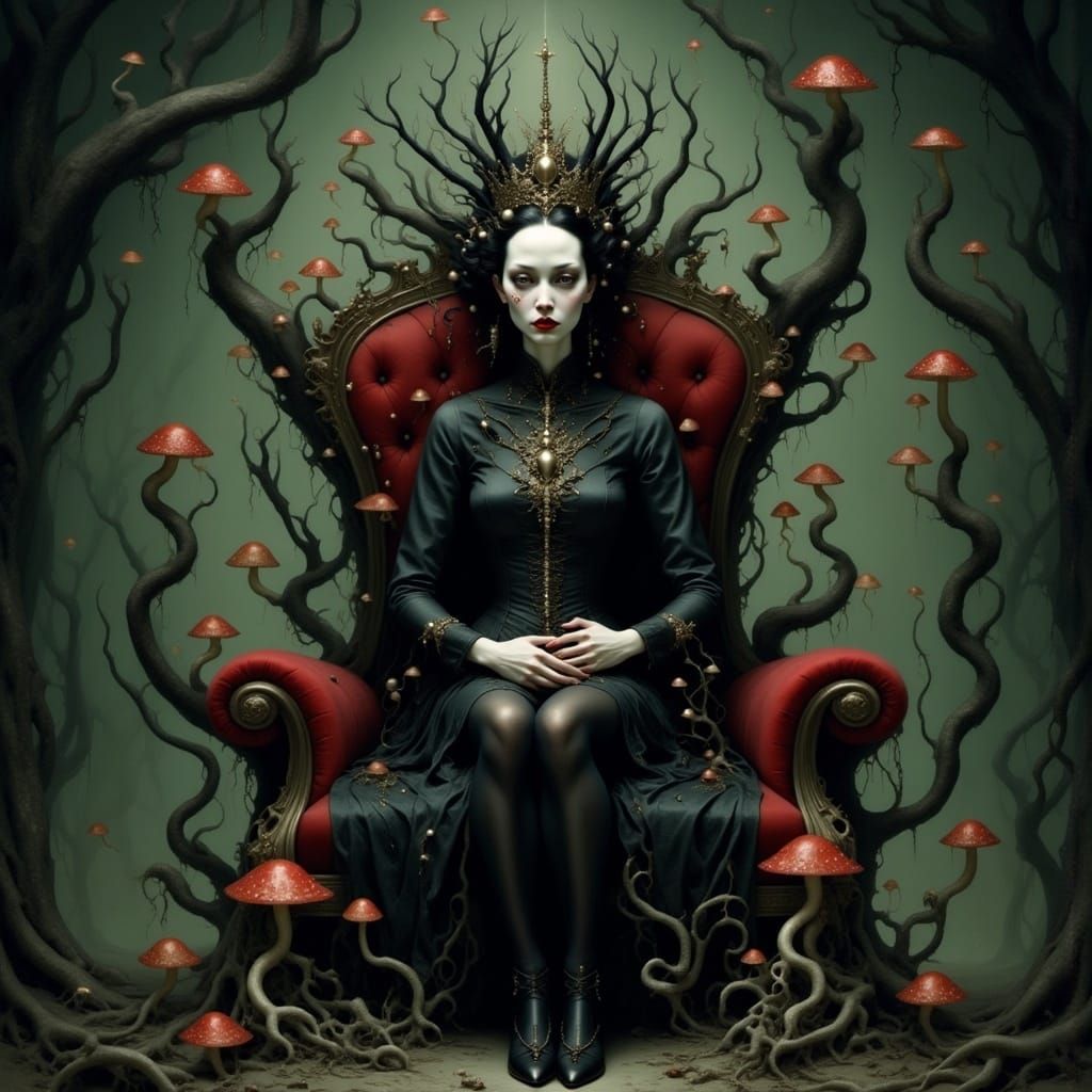 Portrait of the spider queen <lora:QueenieToo:1.0> 