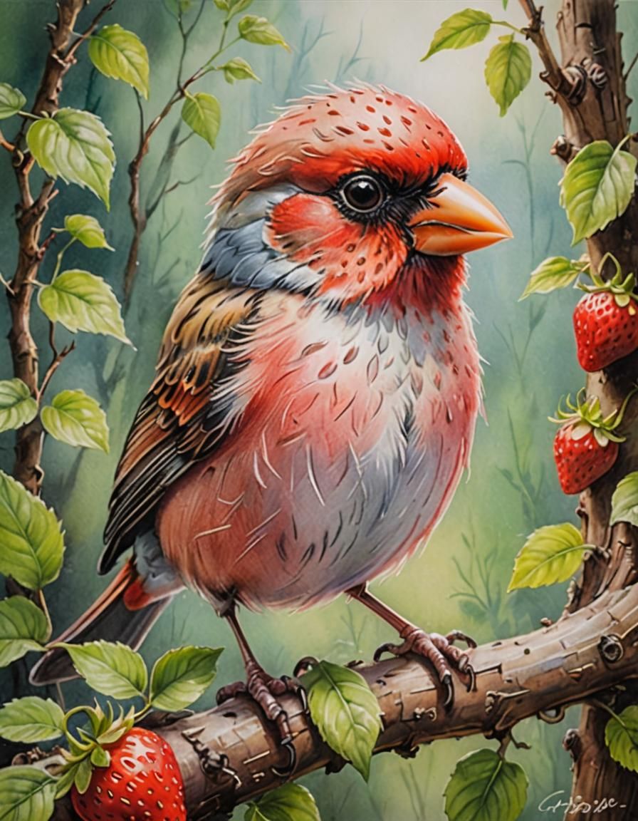 Strawberry Finch!