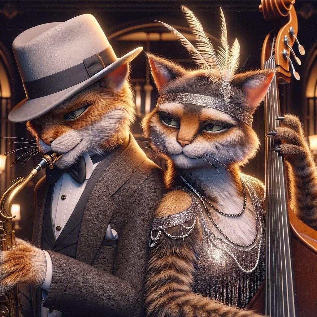 Cat's Meow 1920s jazz duo  by @Cercis