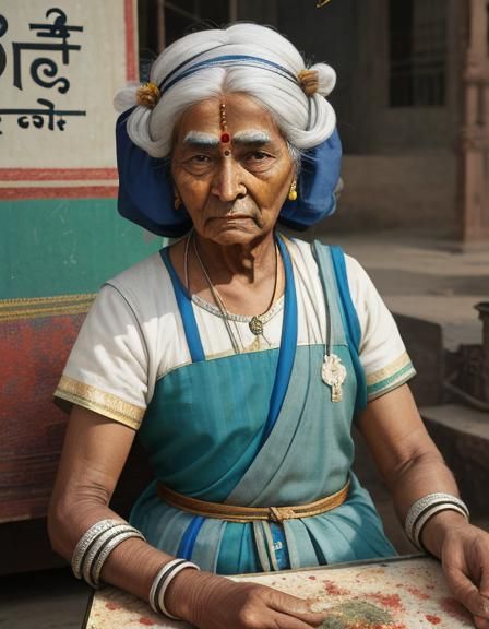 India culture artwork  silver nitrate photo