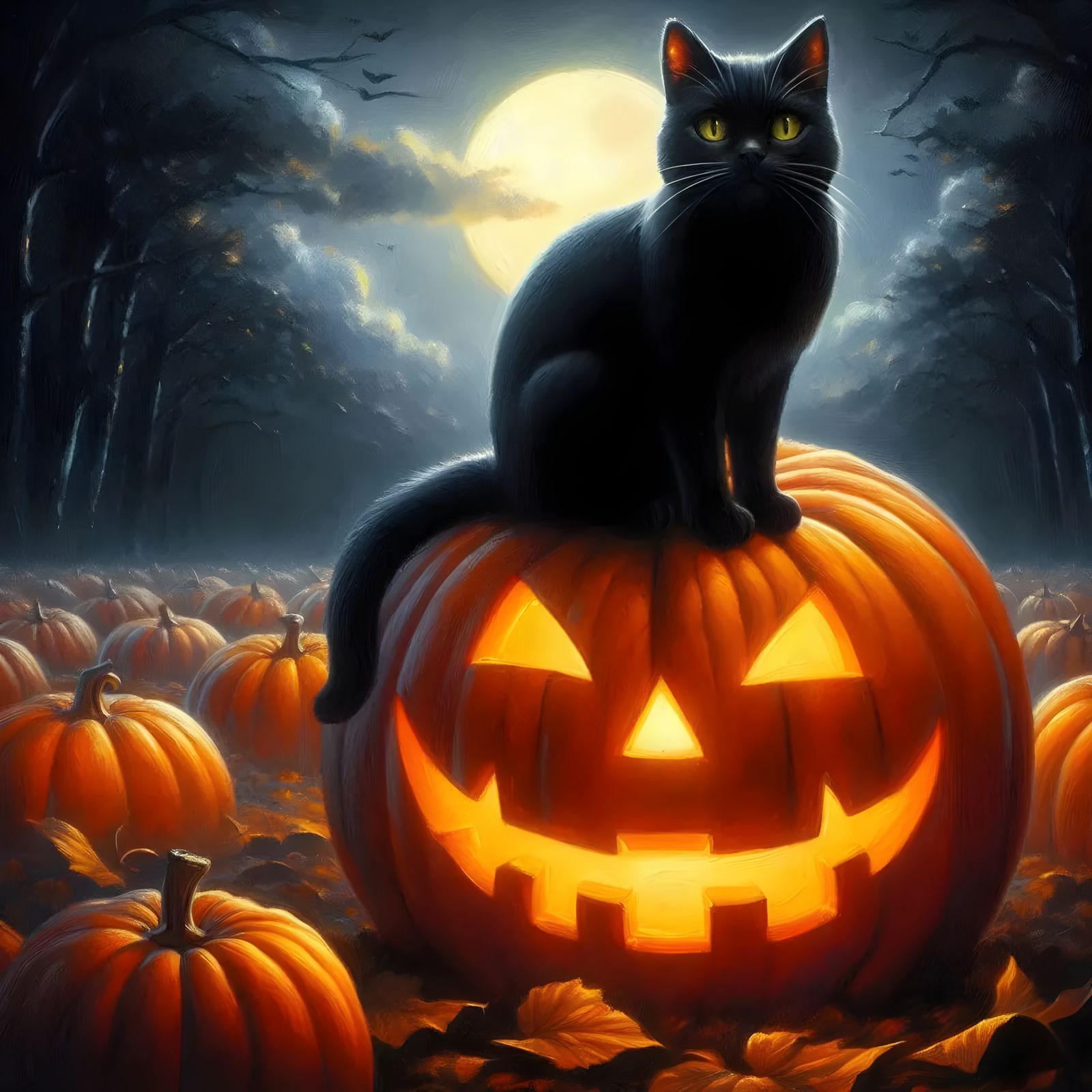 Cat In The Pumpkin Patch #2