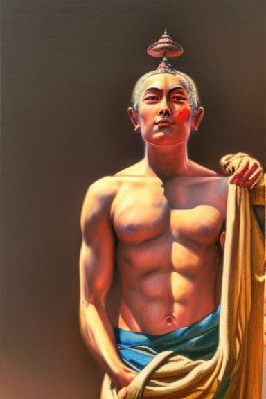 Siamese God In The Heaven#23 oil painting by James Gurney