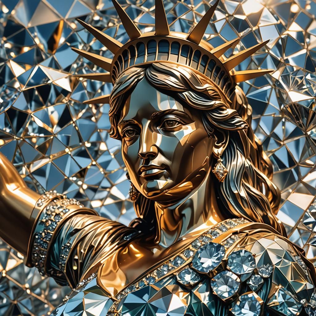 Statue of liberty on a diamond