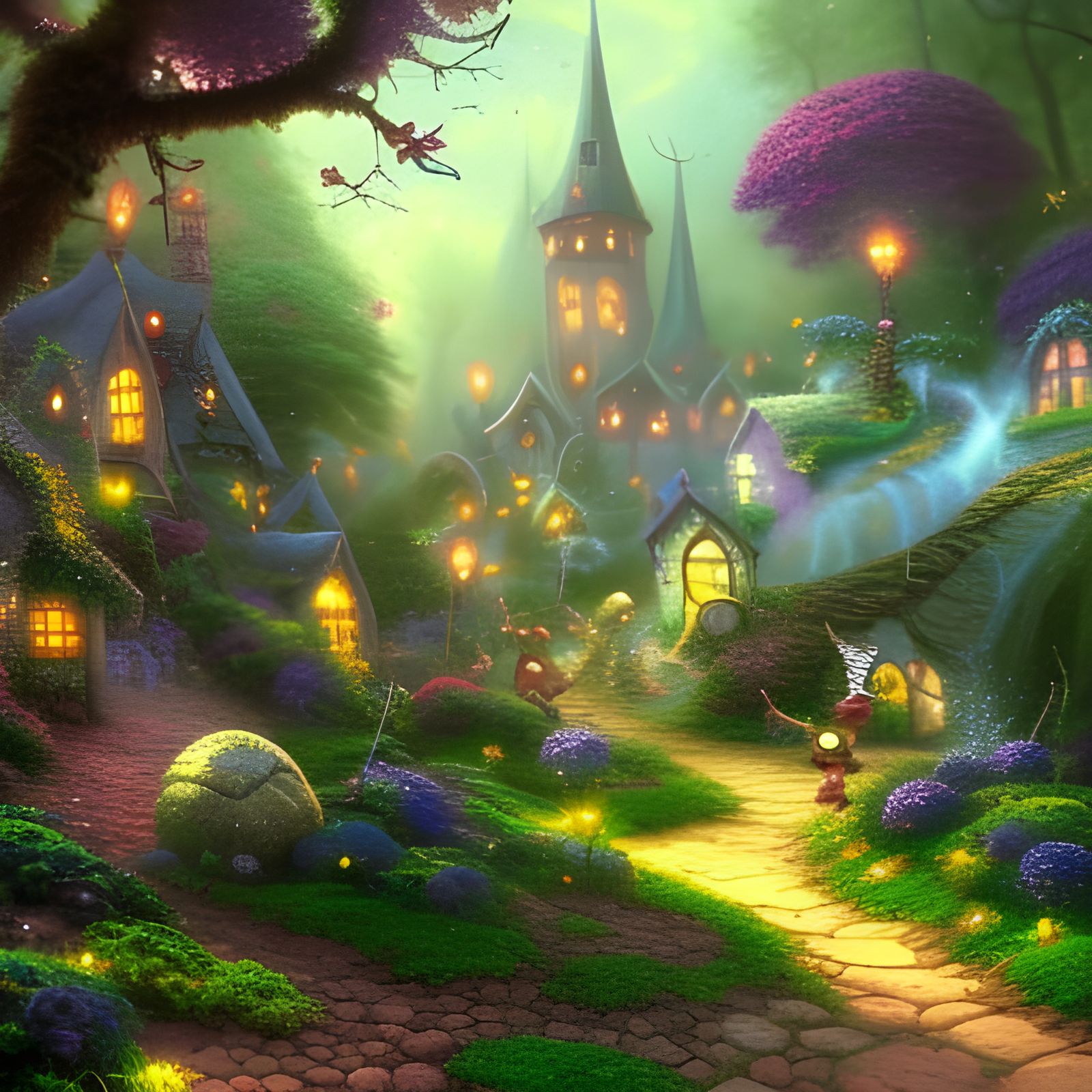 Secret gnome village hiding in the forest - AI Generated Artwork ...