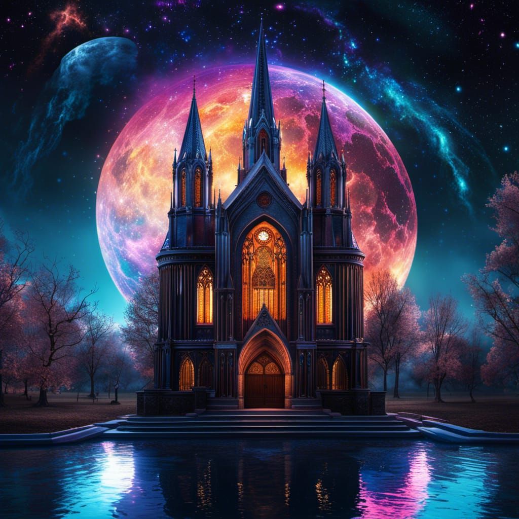 Cosmic Gothic - AI Generated Artwork - NightCafe Creator