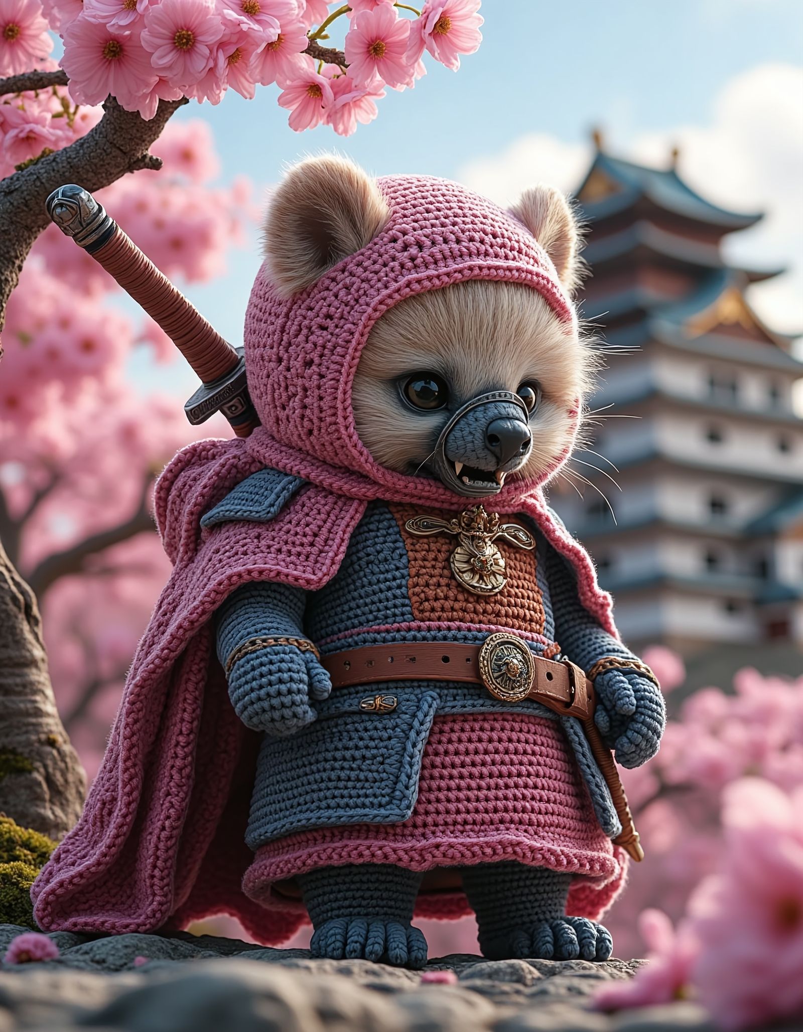 Half hedgehog, half kitten, all samurai