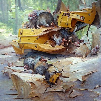 Rats in a wood chipper