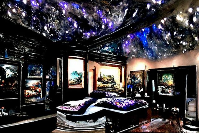 Galaxy Home Amazing Bedroom Ai Generated Artwork Nightcafe Creator