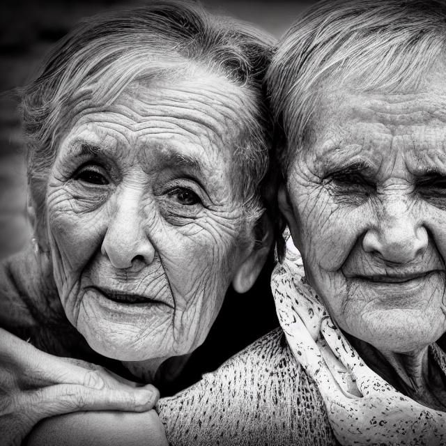 Two old souls man & woman