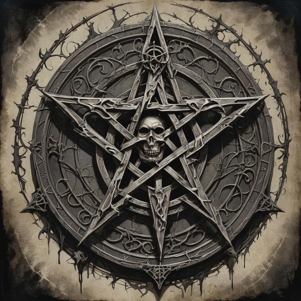 gothic witch pentacle