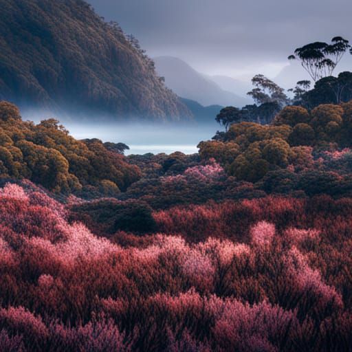 Tasmanian Bushland by the sea