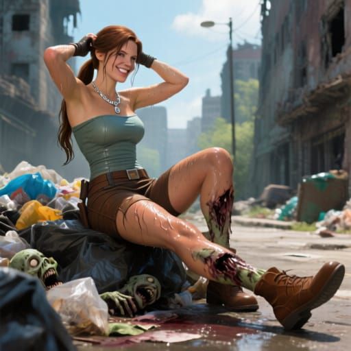 Lara Croft in Zombicity