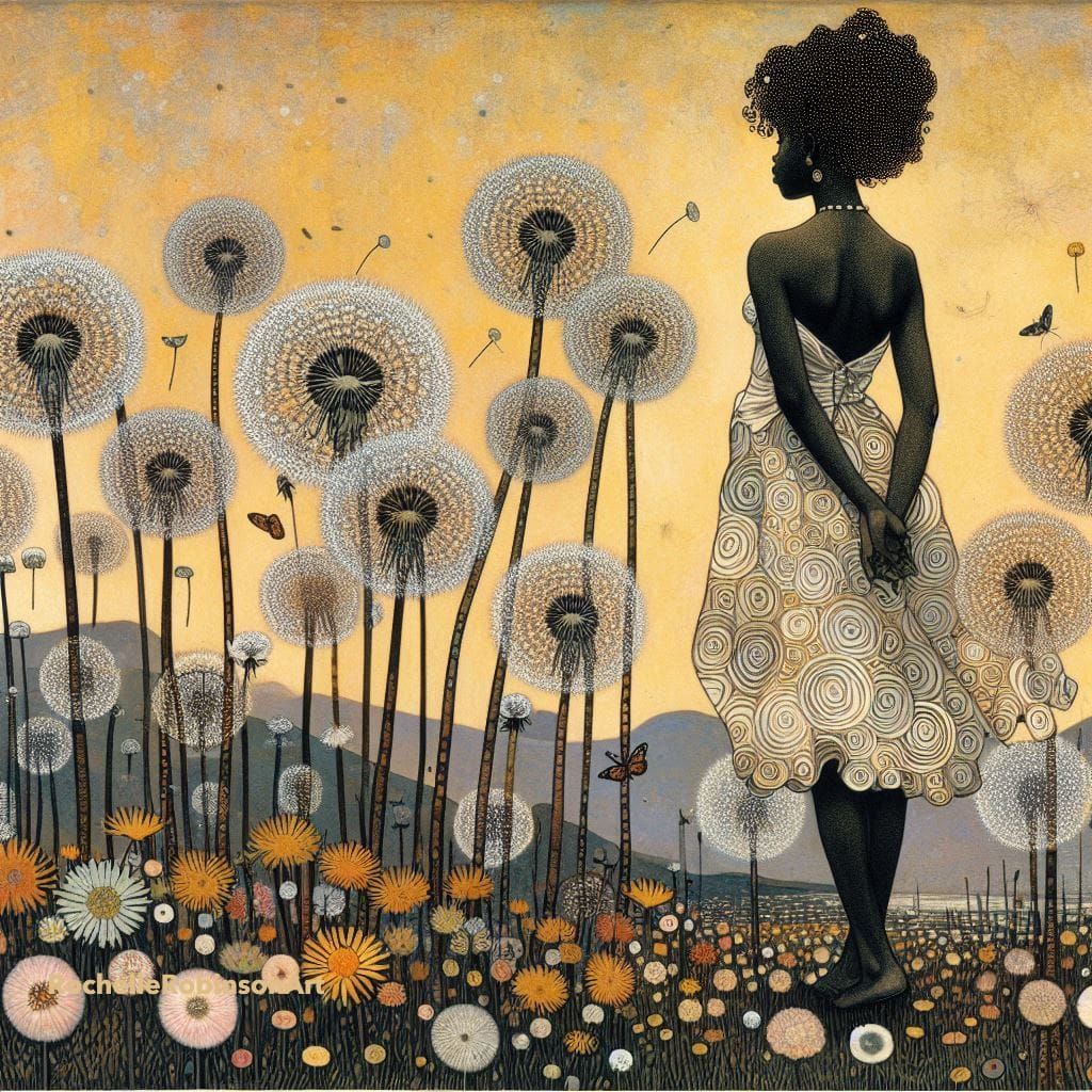 A Woman & Dandelions II