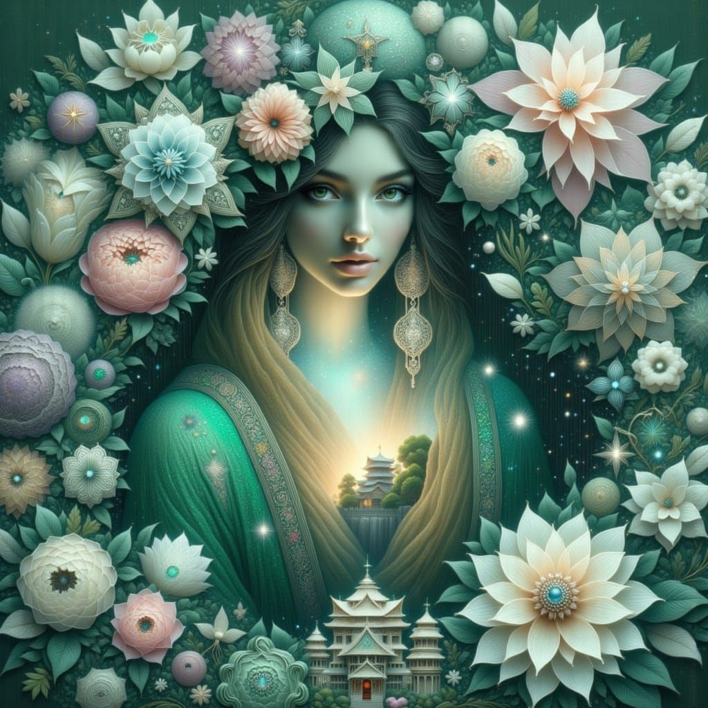 <lora:mystery:1.0> Turquoise apple world