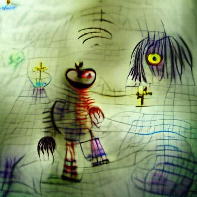 nightmare imaginary friend scribble child's drawing