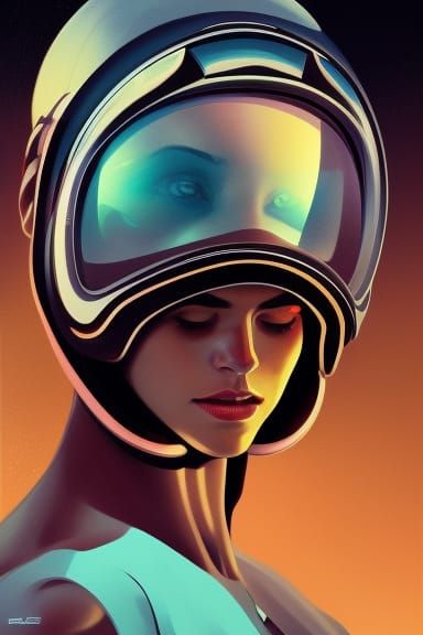 Gas station on Mars head and shoulders portrait, 8k resoluti...