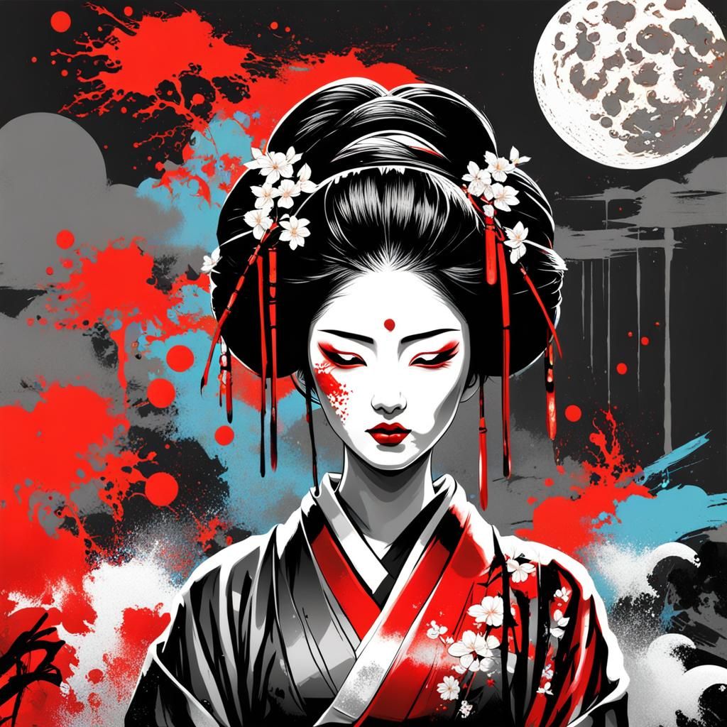 Geisha - AI Generated Artwork - NightCafe Creator