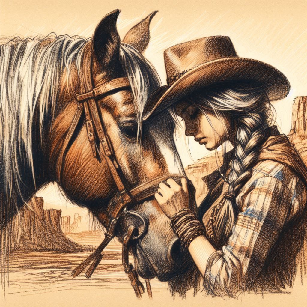 Trust between a girl and her horse  by @Shlucky