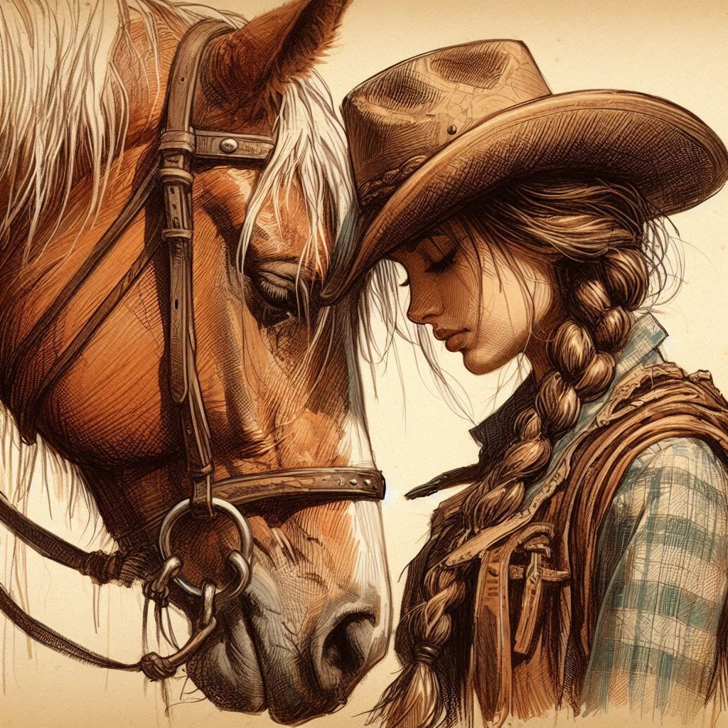 Trust between a girl and her horse
