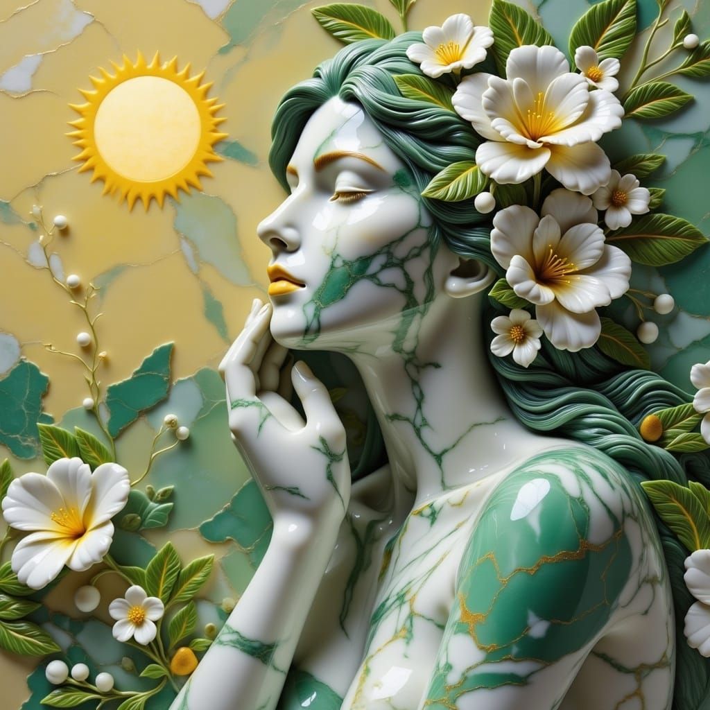 <lora:Marble Flux:1.0>