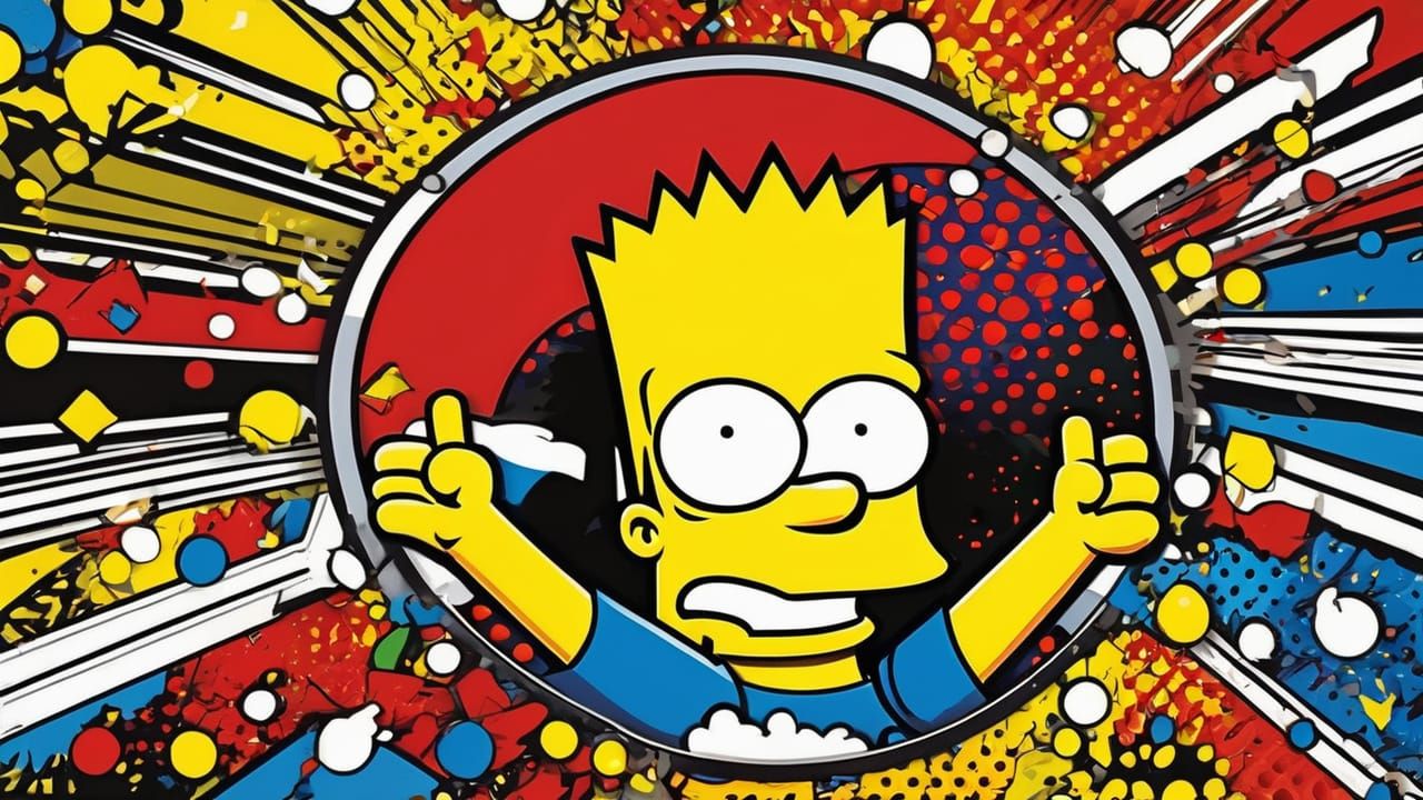 Bart Simpson in the style of Roy Lichtenstein