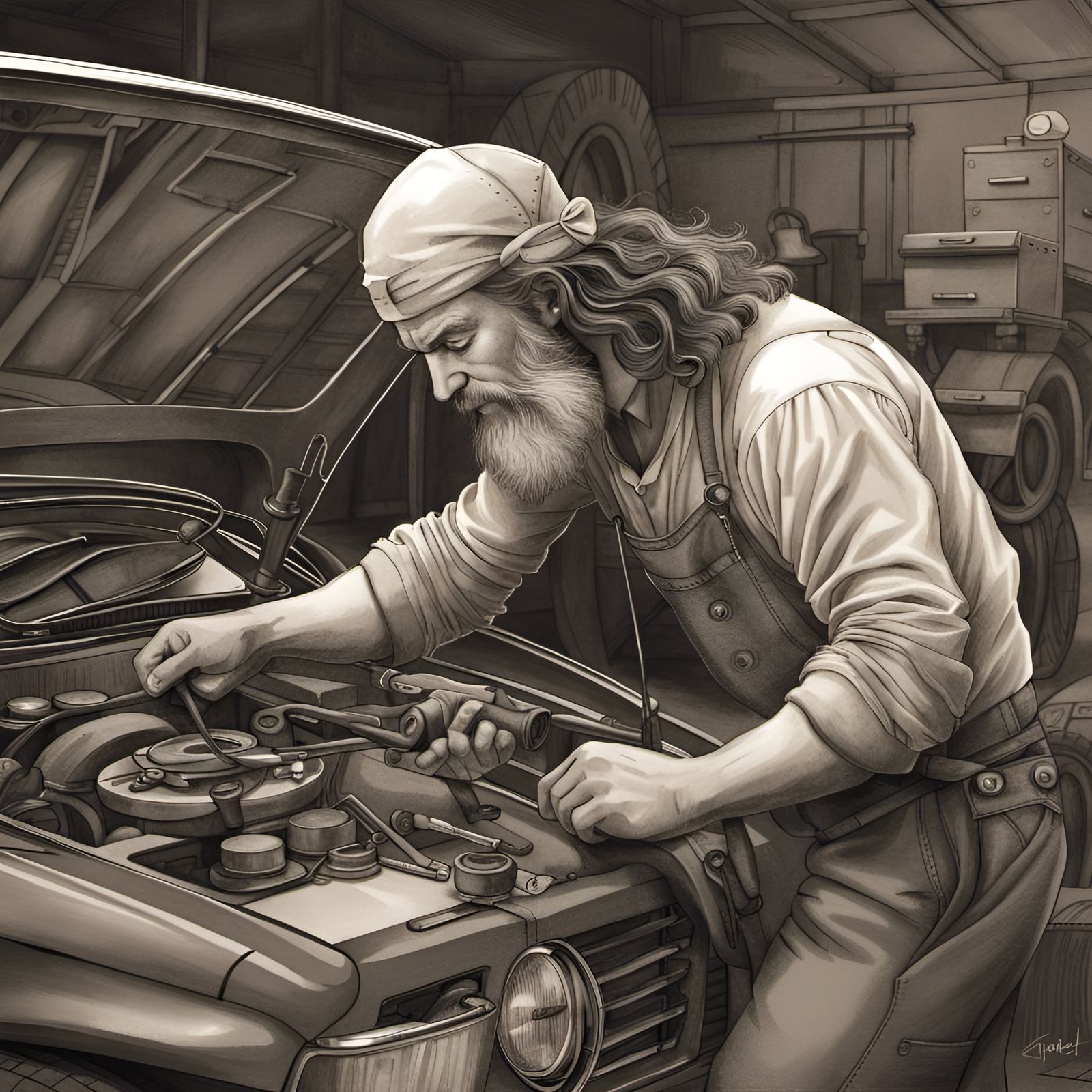 Leonardo da Vinci  the mechanic   by @BillThegutterRat