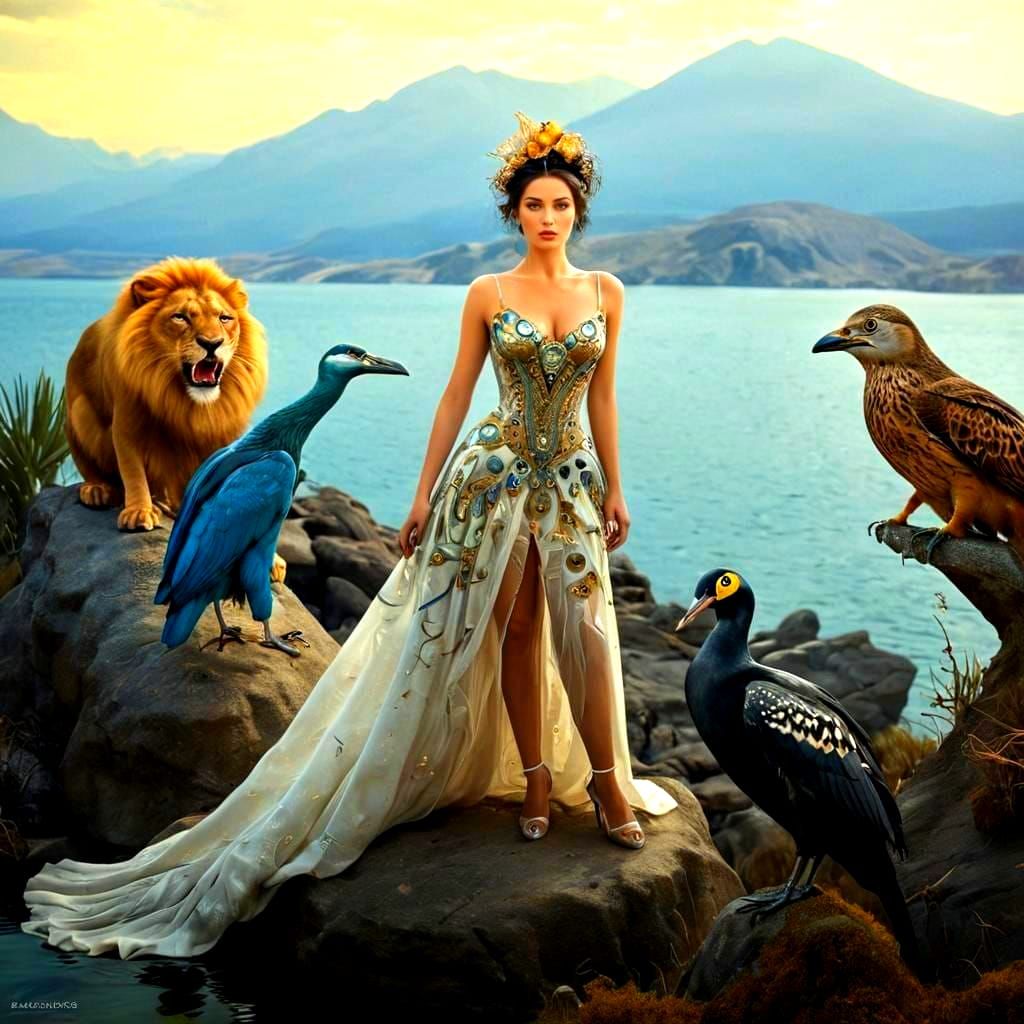 Surreal Beauty with Fantastic Animals