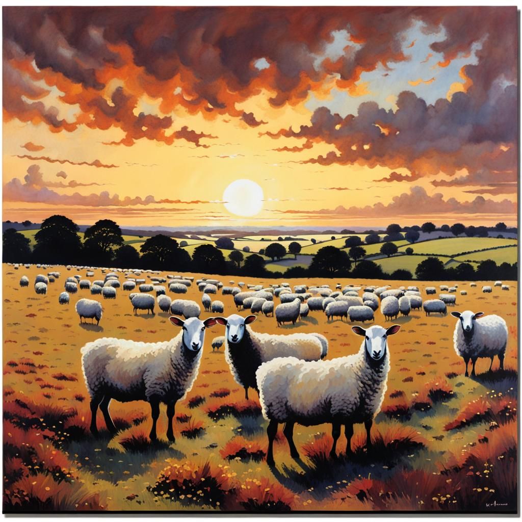 sheep on the heath, by Stewart Edmondson and Nita Engle