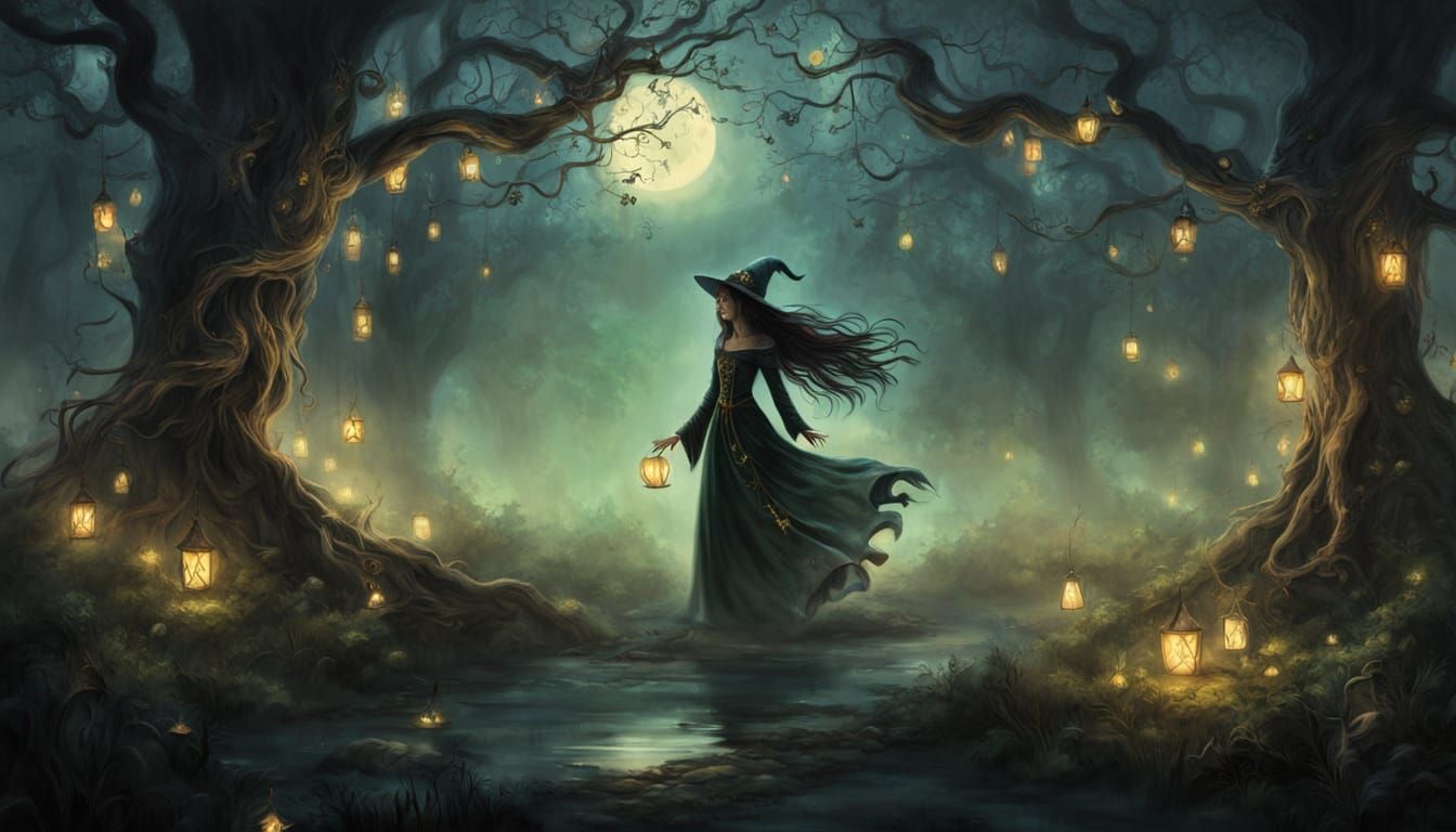 A forest sorceress  by @GeorgeOlivares