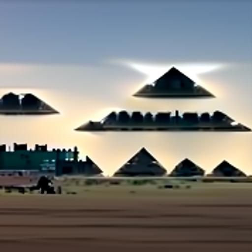 Aliens building the pyramids of Egypt