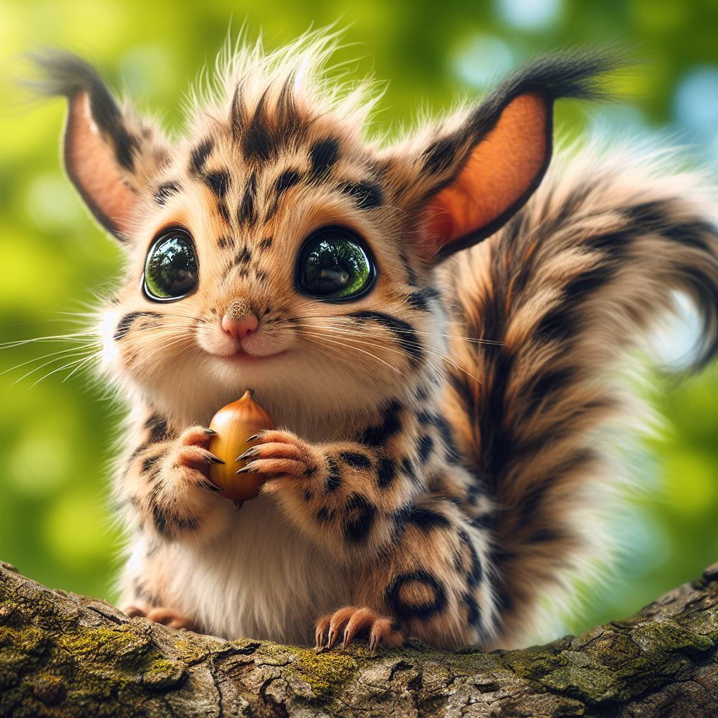 Realistic Scruffy Little Squirrel Creature