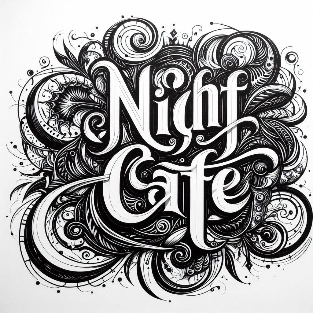 Lettering "Night Cafe"