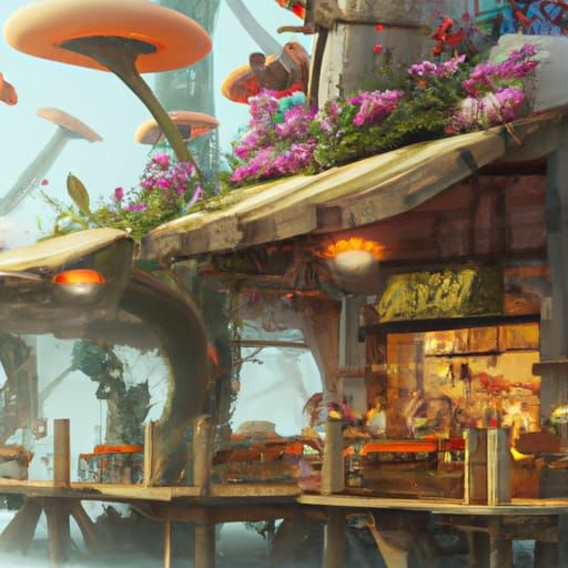 Mocha cafe floral