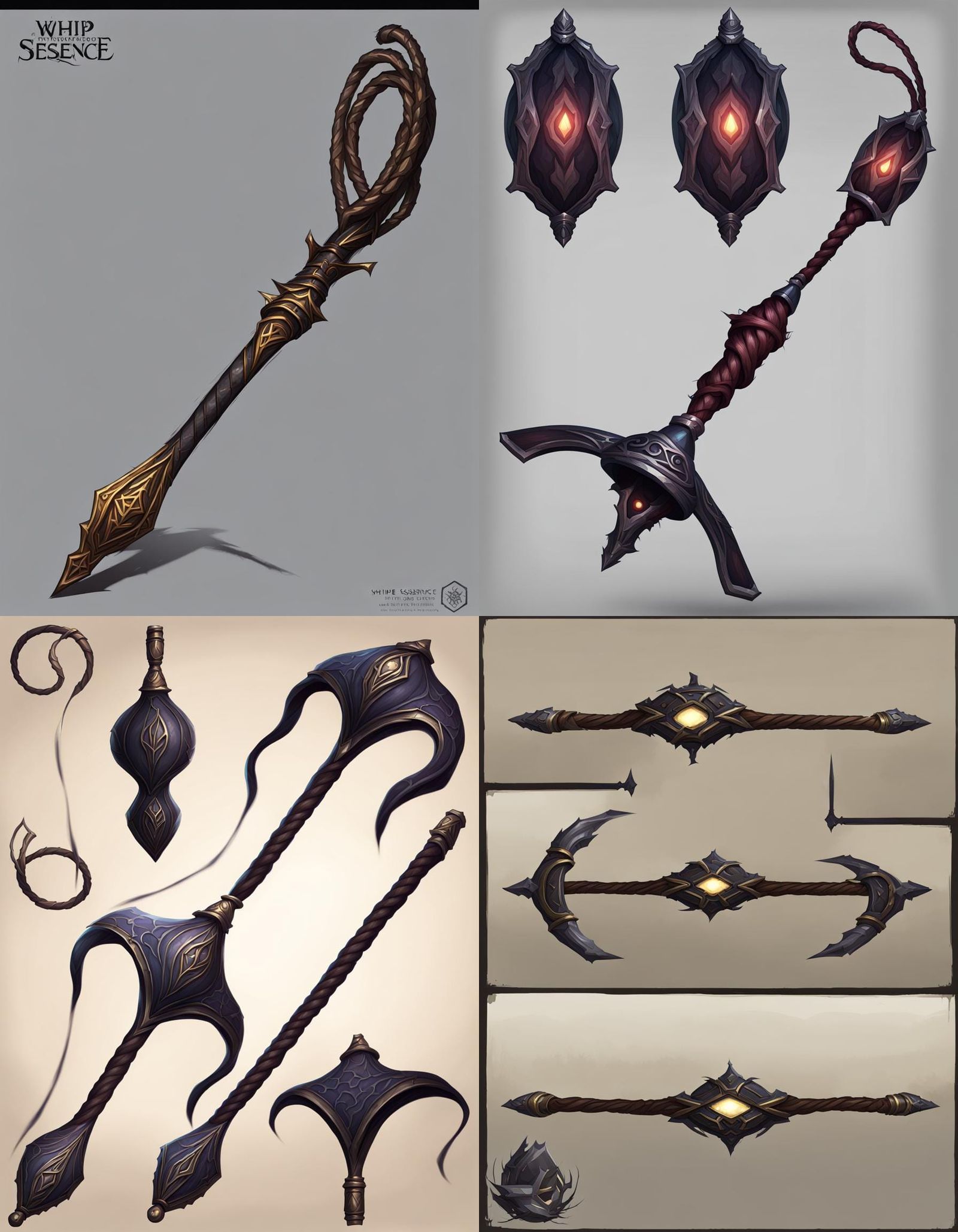 Whip of Shadows: A whip made from shadow essence, allowing the player ...