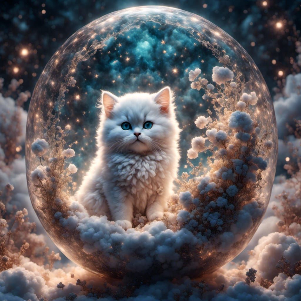 <lora:Mnemcore:1.0>giantic crystal Snow Glode White fluffy C...
