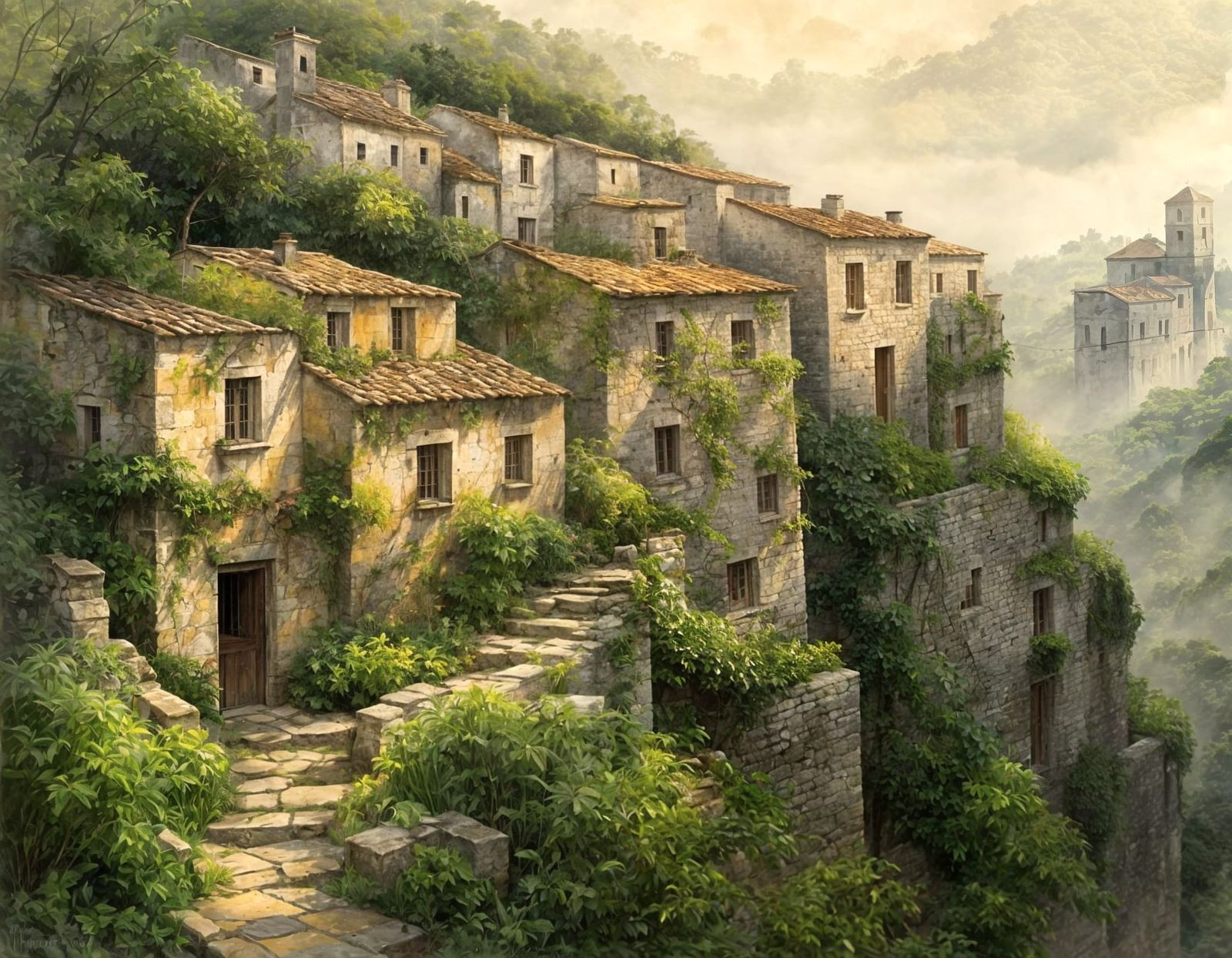 The Timeless Embrace of Mist and Memory - 3 likes  by @denny_b