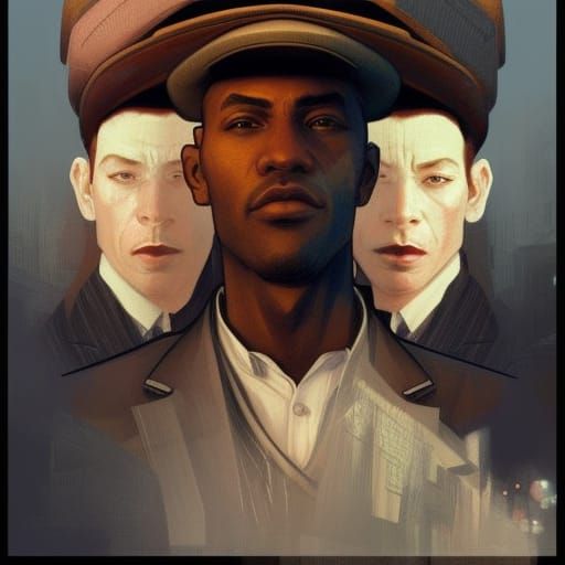 Gangsters in 1920s Chicago wearing flat caps