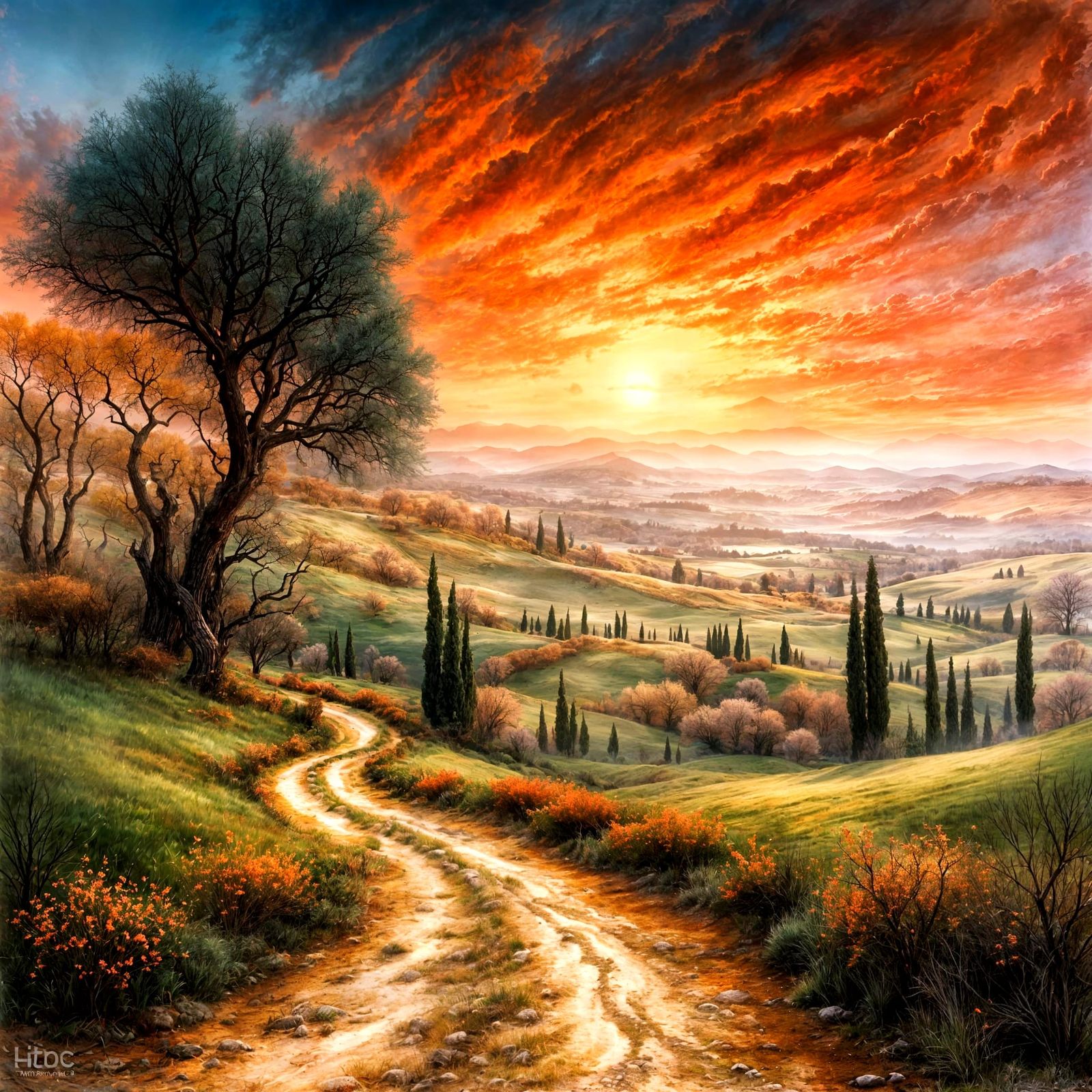 Tuscany hills scenery  by @JackKerouac