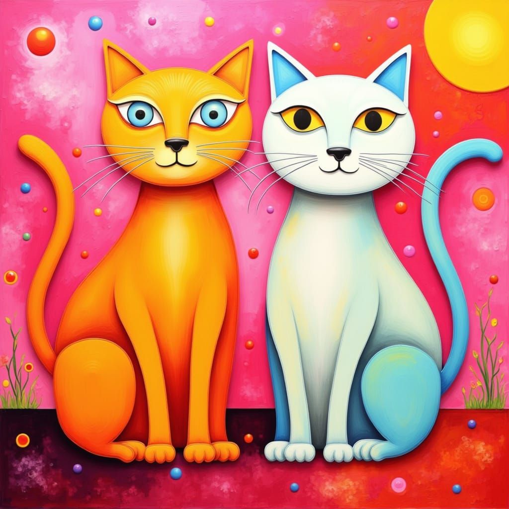 Stylized Cats - Etsy