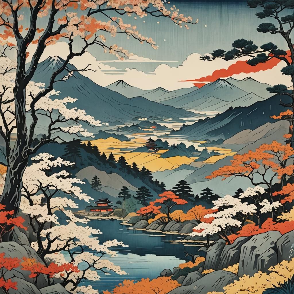 paysage japonnais  by @Virginie81