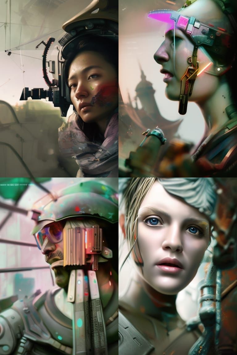 Insanely detailed face portrait photography of a Defender en...