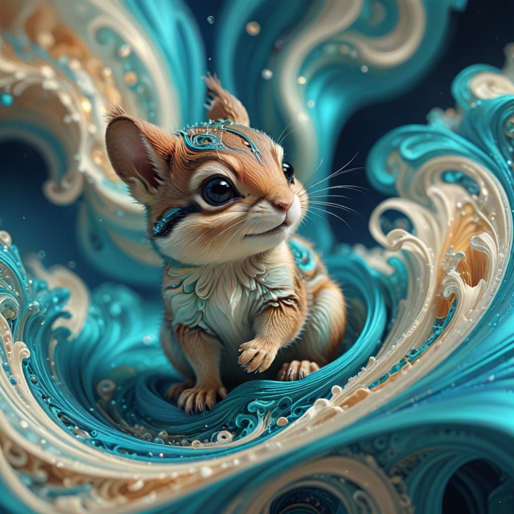 Adorable little chipmunk  by @JuliaMarDi