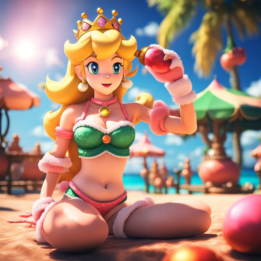 Princess peach in a bikini