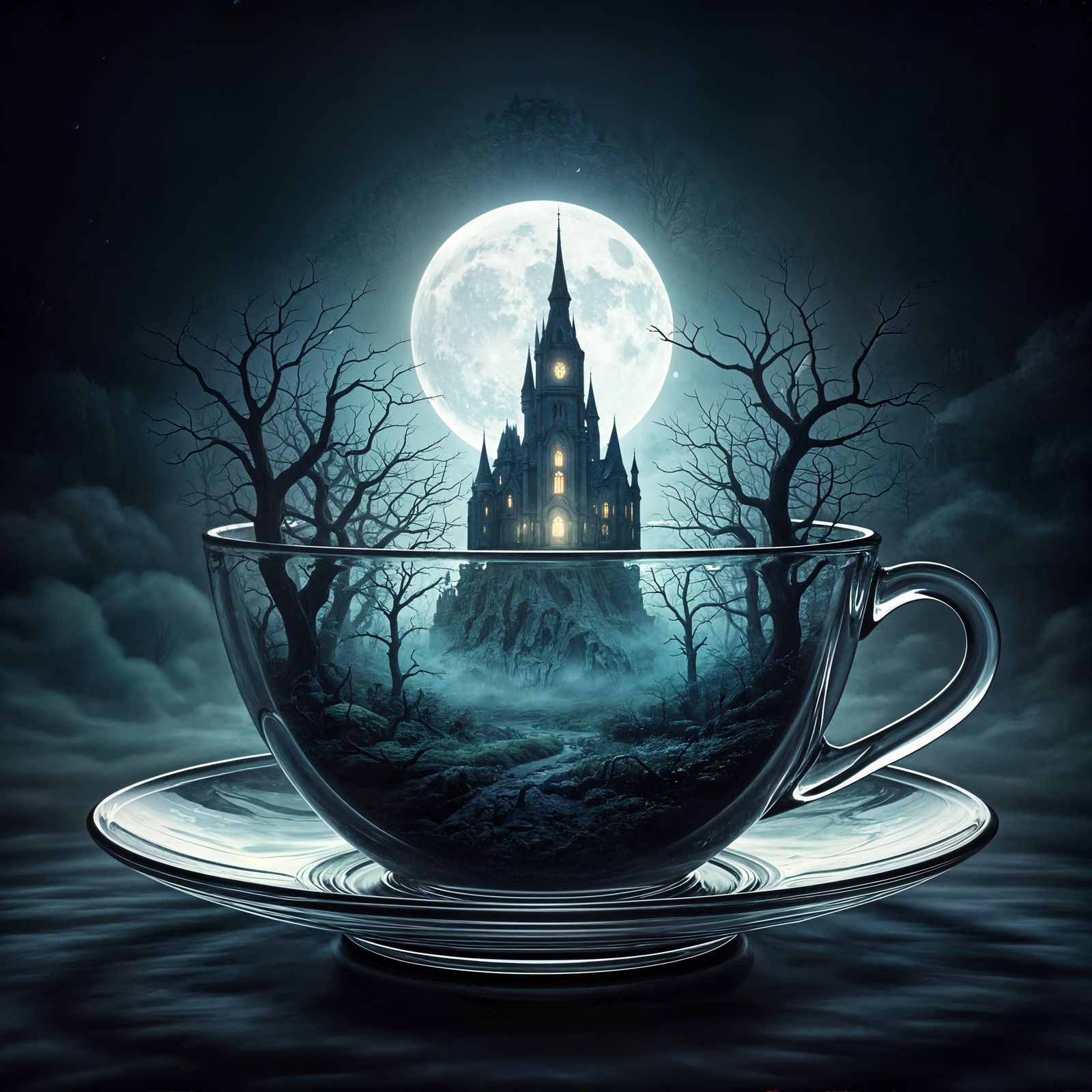 A teacup full of Spooky  by @Arcarels