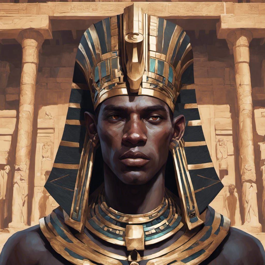 Black Pharaoh at temple at Karnak - AI Generated Artwork - NightCafe ...