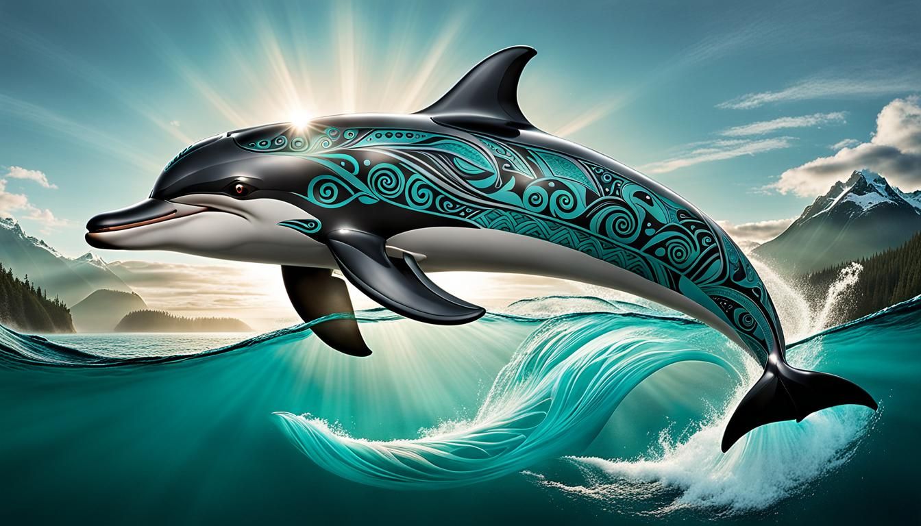 Haida-Style Dolphin - AI Generated Artwork - NightCafe Creator